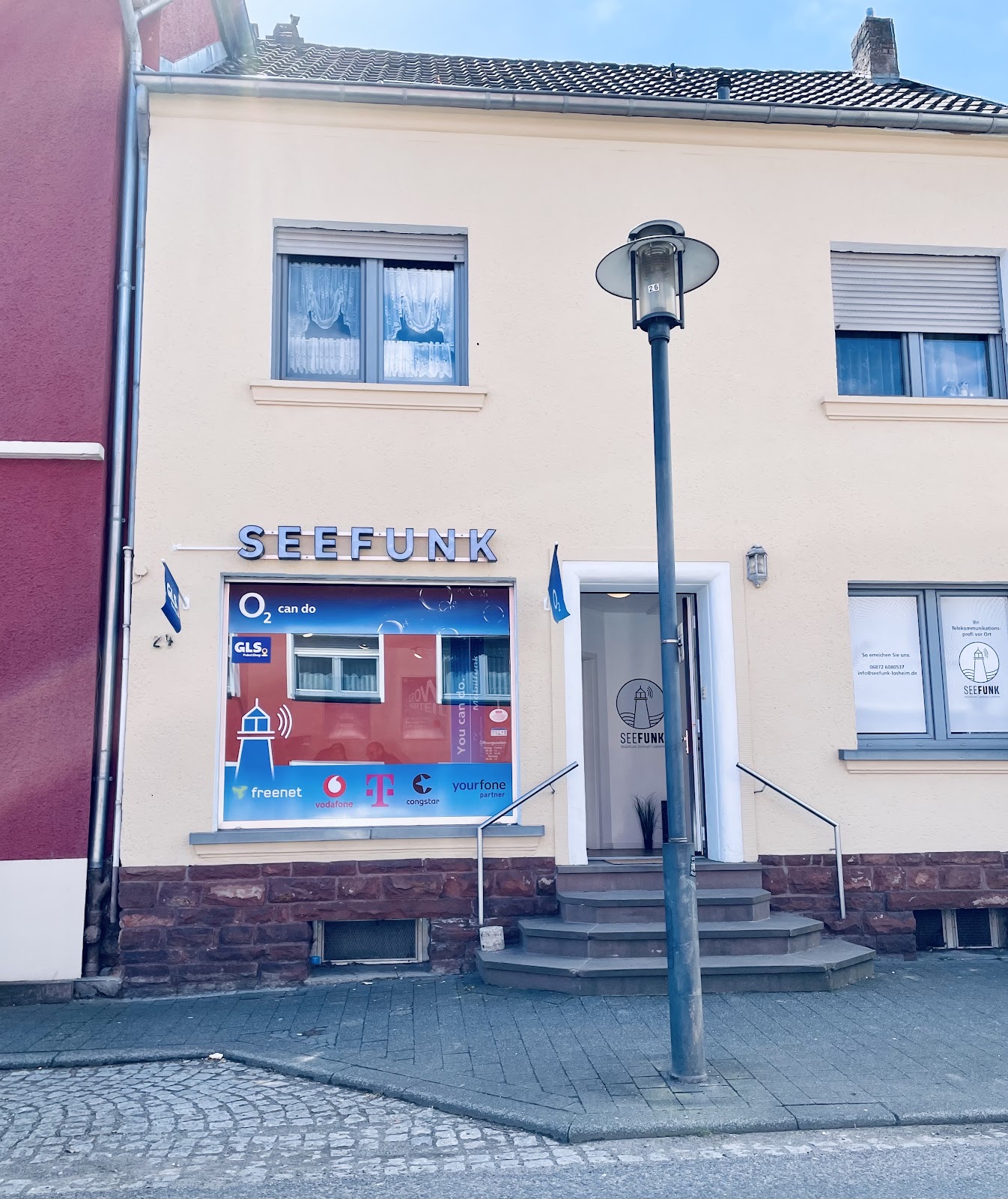 Außenansicht des SEEFUNK Ladens in der Saarbrücker Straße in Losheim am See